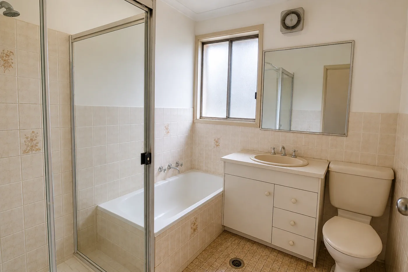 Bathroom after a deep clean