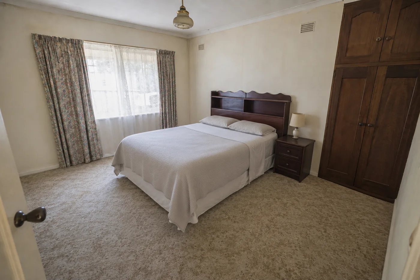 Bedroom after clearing and cleaning